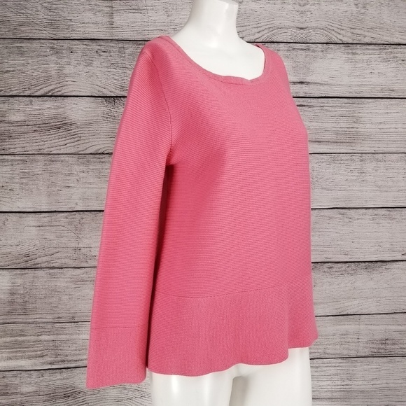NEW Ellen Tracy S Ribbed Knit Pullover Sweater in Pink - Picture 3 of 8